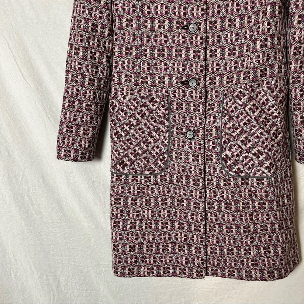 Ted Baker Vintage Wool Tweed Button Front Coat US 4-6 Small - Picture 6 of 6